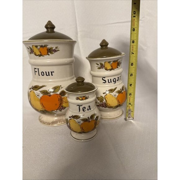 Vintage 1950’s Fruit festival canisters Webb Japan - Picture 4 of 16